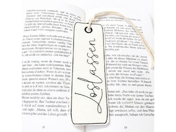 Lesezeichen Loslassen - ITH-Stickdatei